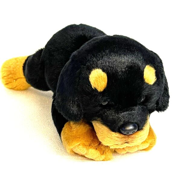 Demdaco Nat & Jules Black Rottweiller Tag Says Large Dog Pet 11” Long 2011 EUC - Picture 2 of 13